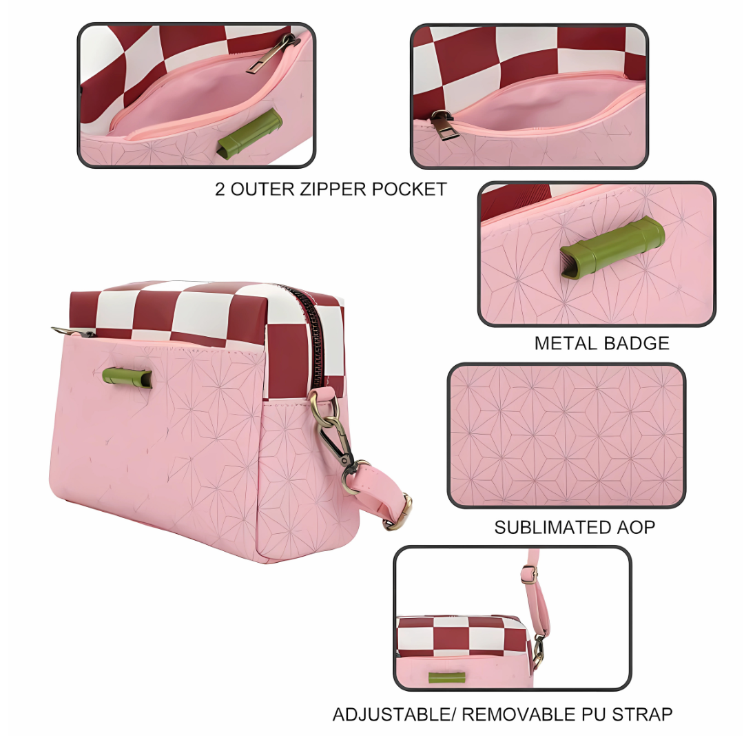 Nezuko Pink Crossbody Handbag